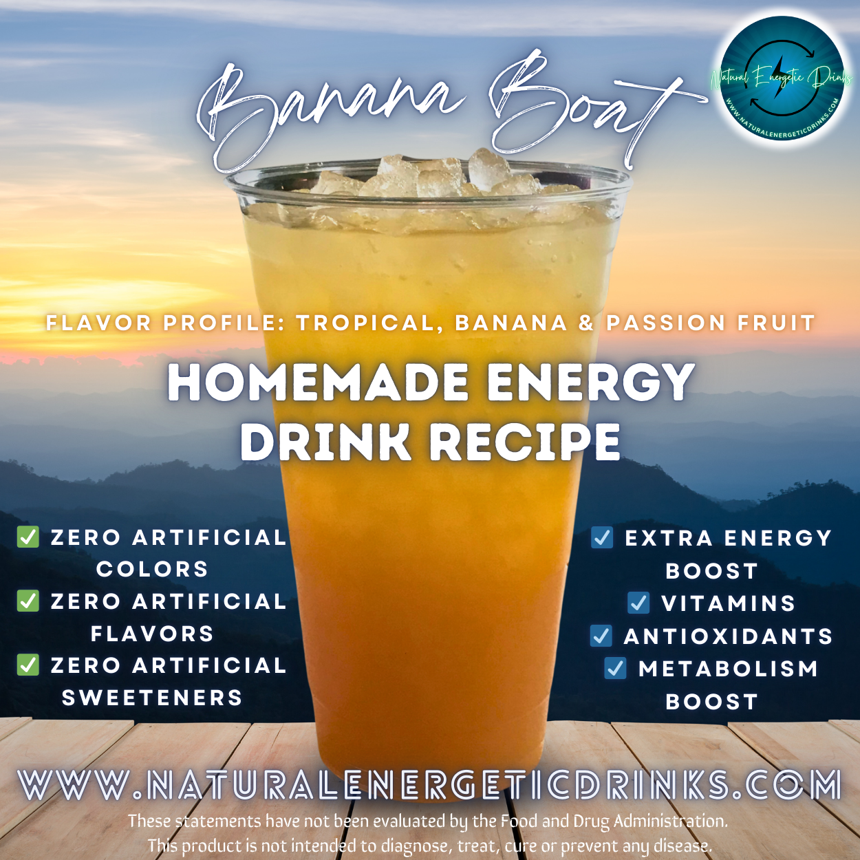 Homemade Energy Drink Recipe ⚡ Banana Boat Power Drink