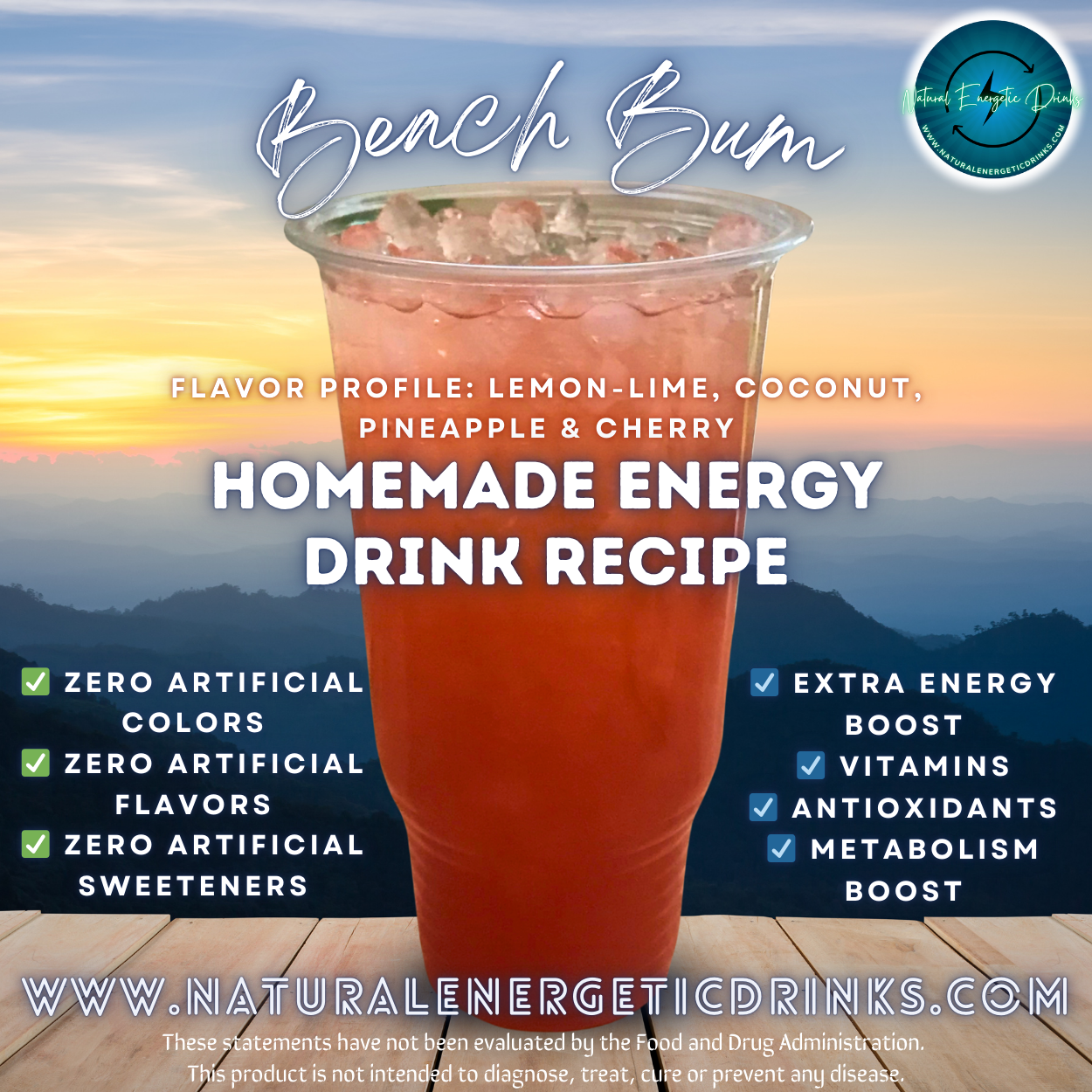 Homemade Energy Drink Recipe ⚡ Beach Bum Power Drink