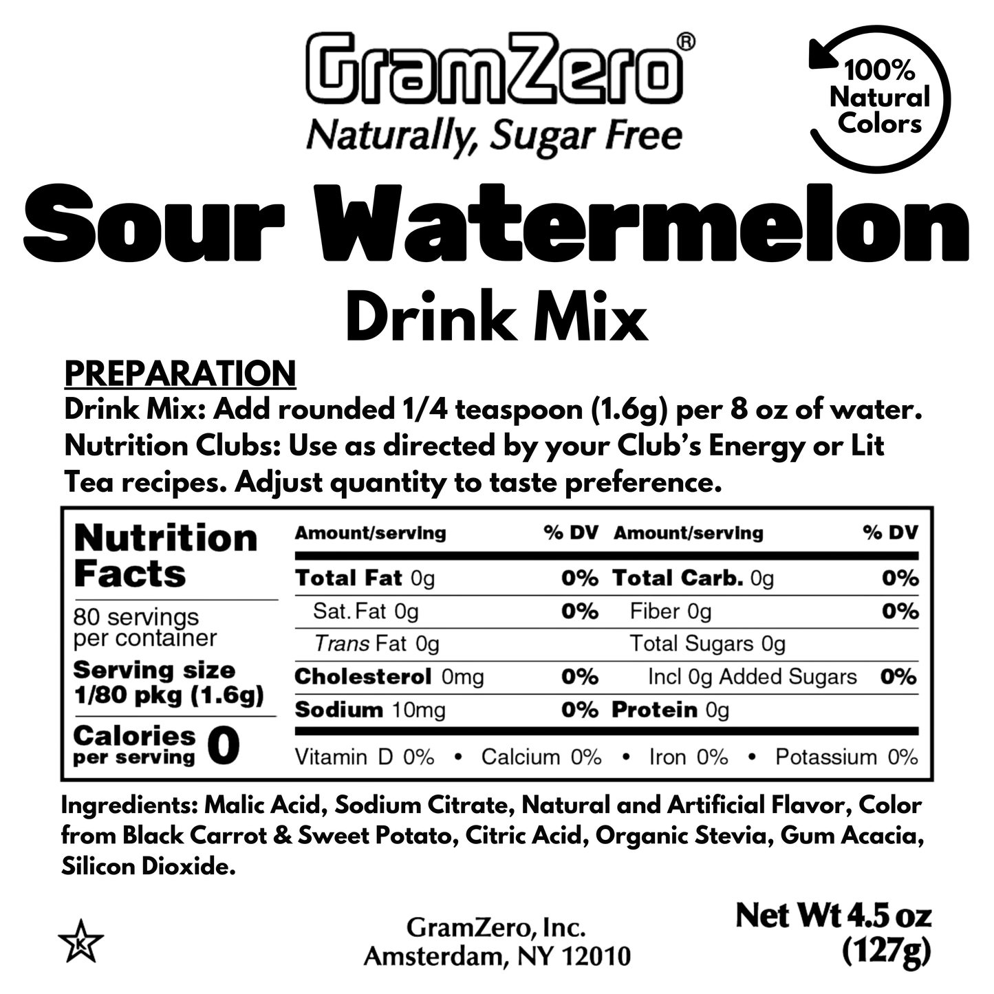 Natural Color SOUR WATERMELON Sugar Free Drink Mix ๐๐ Flavor Energy Drinks