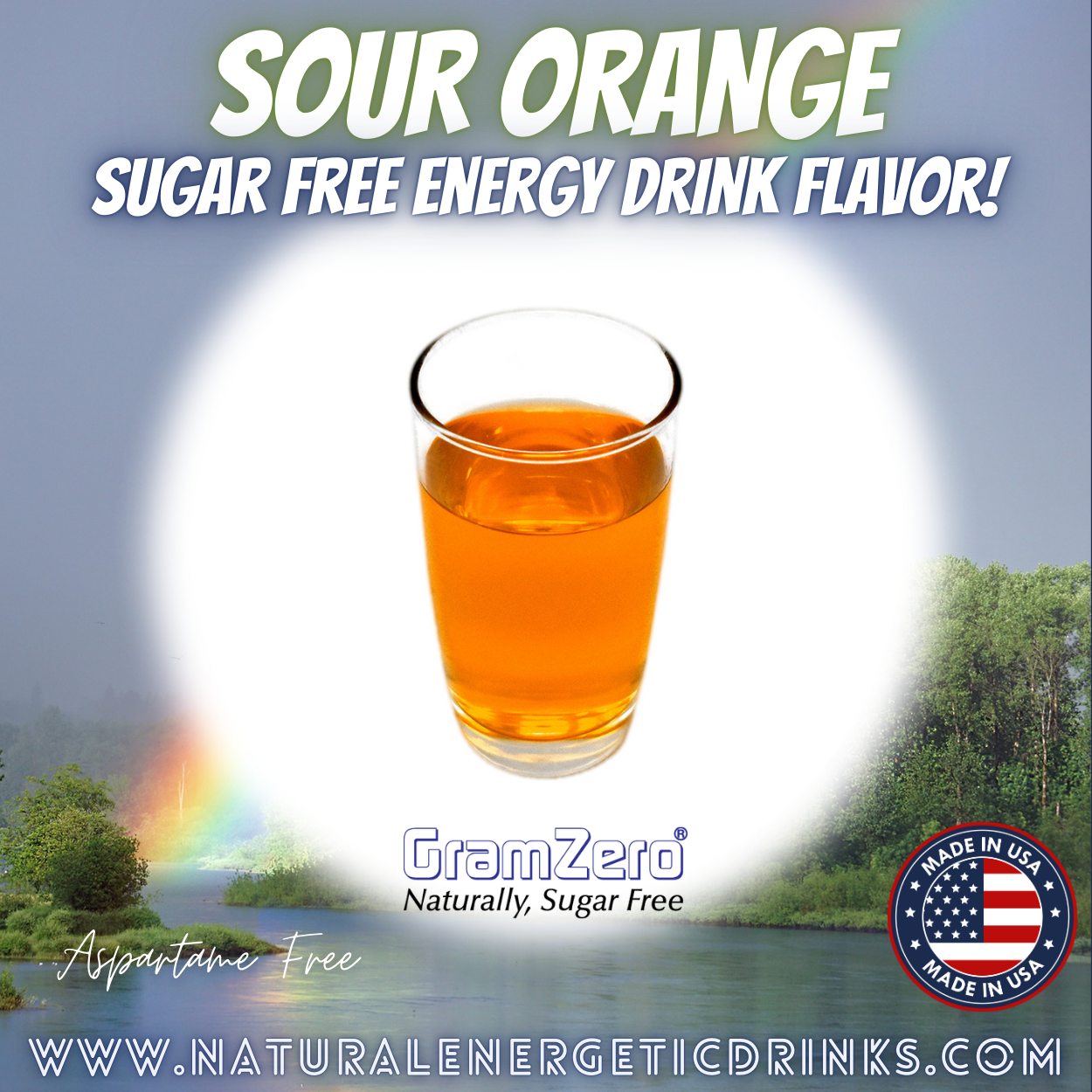 Natural Color SOUR ORANGE Sugar Free Drink Mix ๐๐ Flavor Energy Drinks