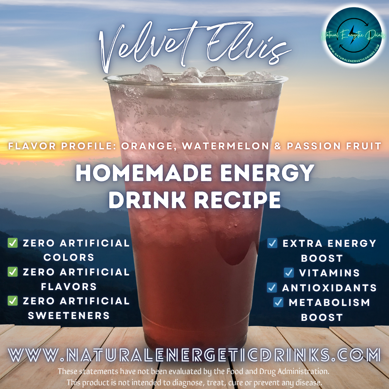 Homemade Energy Drink Recipe ⚡ Velvet Elvis Power Drink