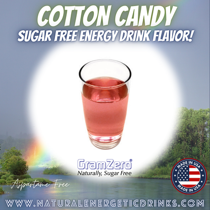 Natural Color COTTON CANDY Sugar Free Drink Mix 🍭 Flavor Energy Drinks