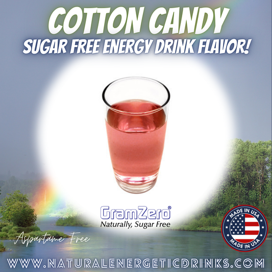 Natural Color COTTON CANDY Sugar Free Drink Mix 🍭 Flavor Energy Drinks