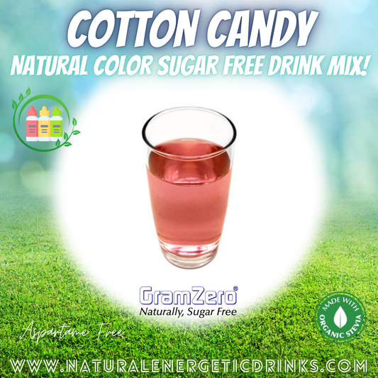 Natural Color COTTON CANDY Sugar Free Drink Mix 🍭 Flavor Energy Drinks