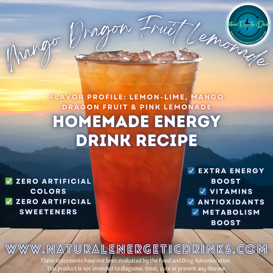 Homemade Energy Drink Recipe ⚡ Mango Dragon Fruit Lemonade Power Drink
