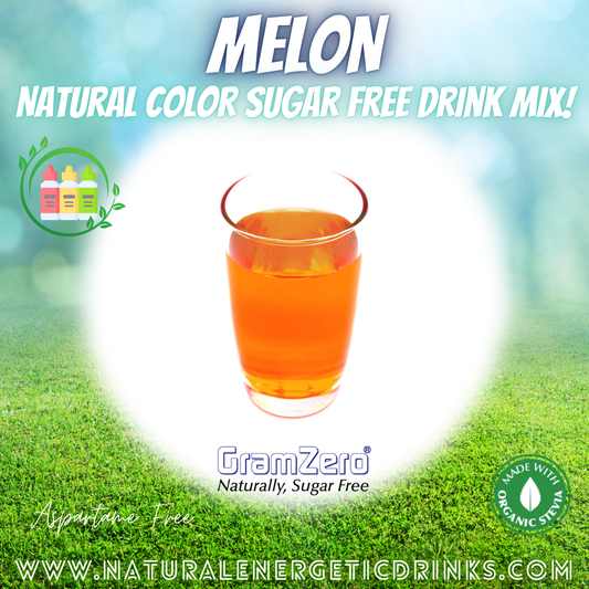 Natural Color MELON Sugar Free Drink Mix 🧡 Flavor Energy Drinks