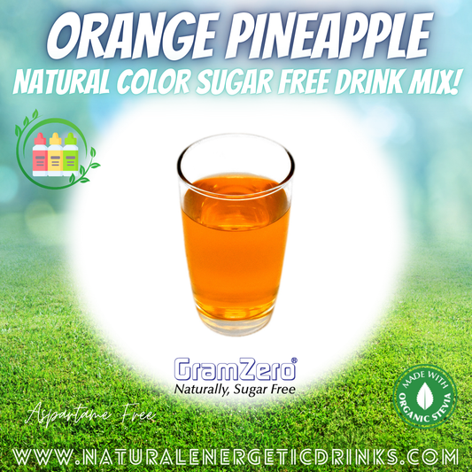 Natural Color ORANGE PINEAPPLE Sugar Free Drink Mix 🍊🍍 Flavor Energy Drinks