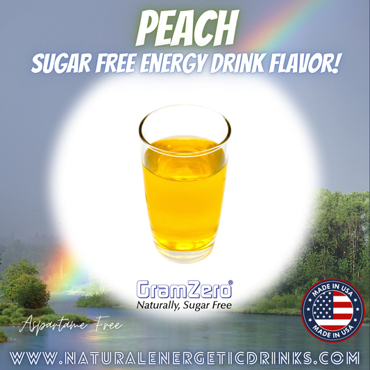 Natural Color PEACH Sugar Free Drink Mix 🍑 Flavor Energy Drinks