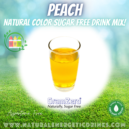Natural Color PEACH Sugar Free Drink Mix 🍑 Flavor Energy Drinks