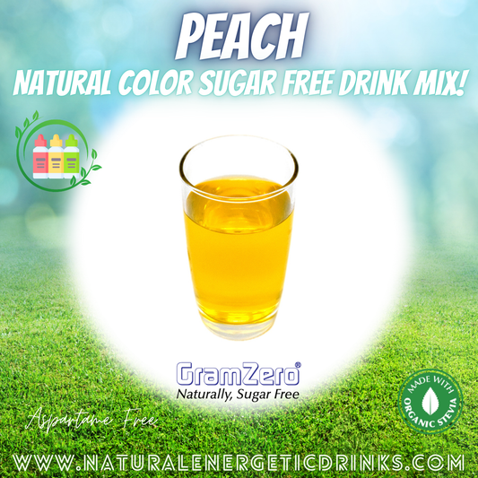 Natural Color PEACH Sugar Free Drink Mix 🍑 Flavor Energy Drinks