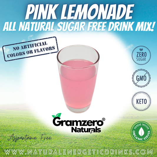 All Natural PINK LEMONADE Sugar Free Drink Mix 🍋 Flavor Energy Drinks