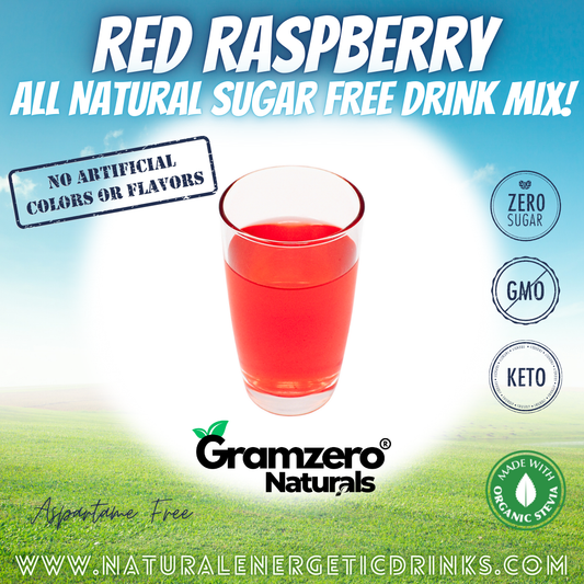 All Natural RED RASPBERRY Sugar Free Drink Mix ❣️ Flavor Energy Drinks