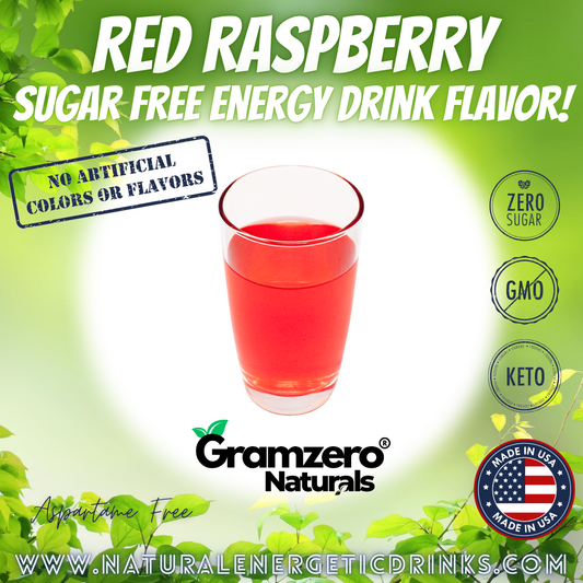 All Natural RED RASPBERRY Sugar Free Drink Mix ❣️ Flavor Energy Drinks