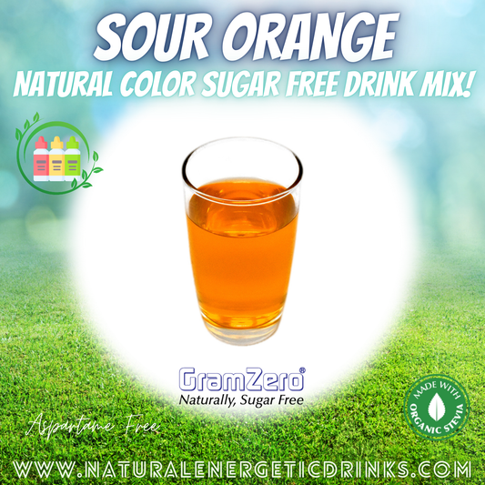 Natural Color SOUR ORANGE Sugar Free Drink Mix 😜🍊 Flavor Energy Drinks