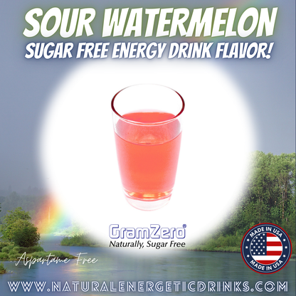 Natural Color SOUR WATERMELON Sugar Free Drink Mix 😜🍉 Flavor Energy Drinks