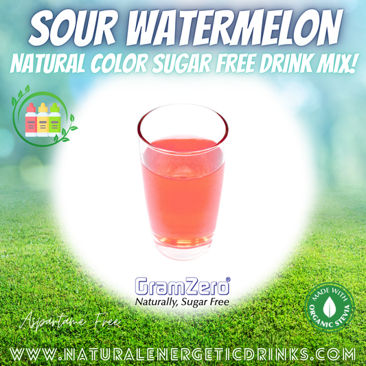 Natural Color SOUR WATERMELON Sugar Free Drink Mix 😜🍉 Flavor Energy Drinks