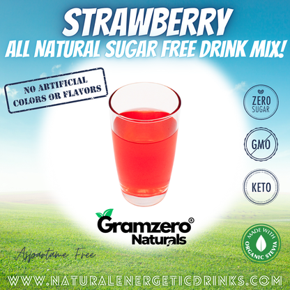 All Natural STRAWBERRY Sugar Free Drink Mix 🍓 Flavor Energy Drinks