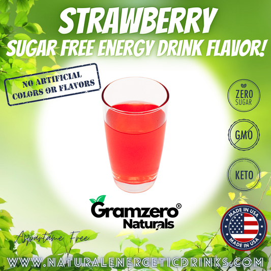 All Natural STRAWBERRY Sugar Free Drink Mix 🍓 Flavor Energy Drinks