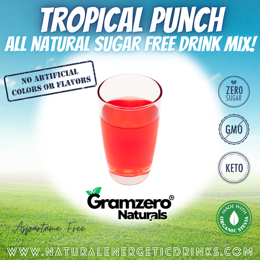 All Natural TROPICAL PUNCH Sugar Free Drink Mix 🏝️ Flavor Energy Drinks