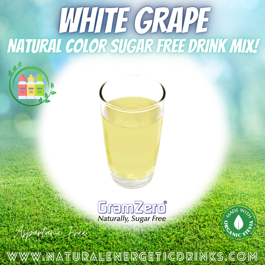 Natural Color WHITE GRAPE Sugar Free Drink Mix 🤍🍇 Flavor Energy Drinks
